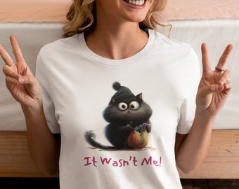 Rolig katttröja | Presenter till kattälskare | Kattmamma-present | Rolig katttröja | Katt-t-shirt | Kattmänniska-presenter | Träningströjor | svart katt-t-shirt