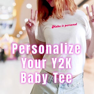 T-shirt bébé personnalisé avec texte de l'an 2000, t-shirt vintage tendance des années 90, mode personnalisé de l'an 2000