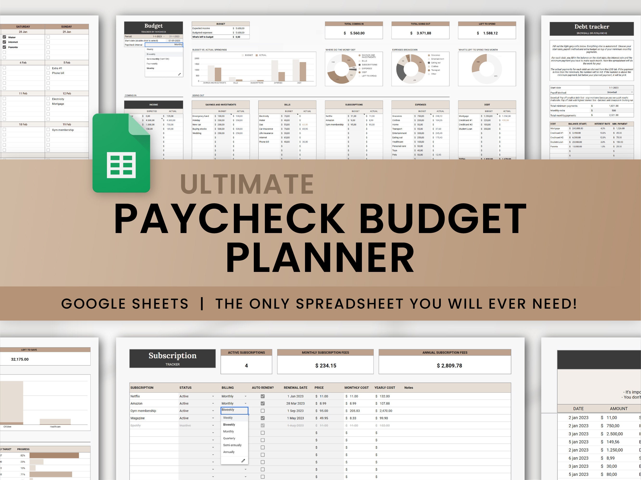 Ultimate Paycheck Budget Planner Incl Debt Snowball Spreadsheet ultimate-paycheck-budget-planner-incl-debt-snowball-spreadsheet