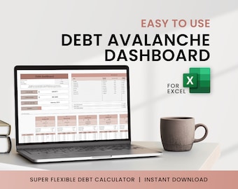 Debt avalanche excel sheet, Debt reduction calcuator, Repayment planner for creditcard debt, mortgage & car loan using the Avalanche method