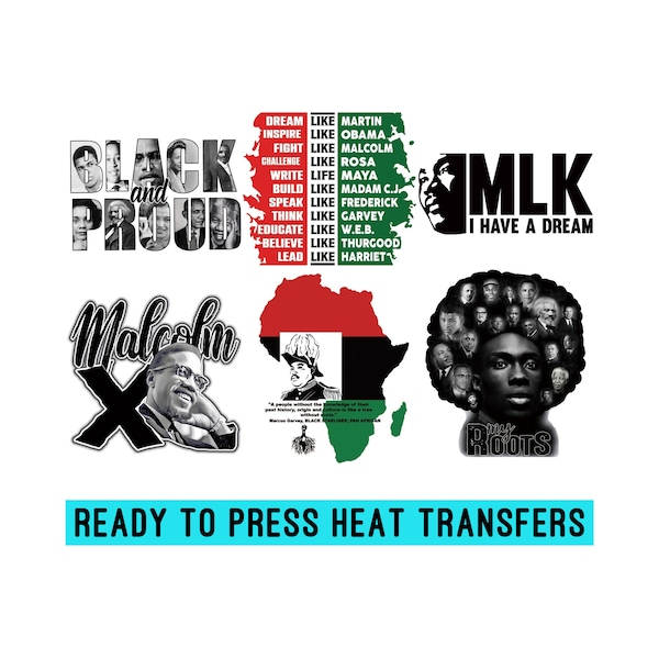 Ready To Press Heat Transfer Vinyls - Black Heroes | African American History | Juneteenth