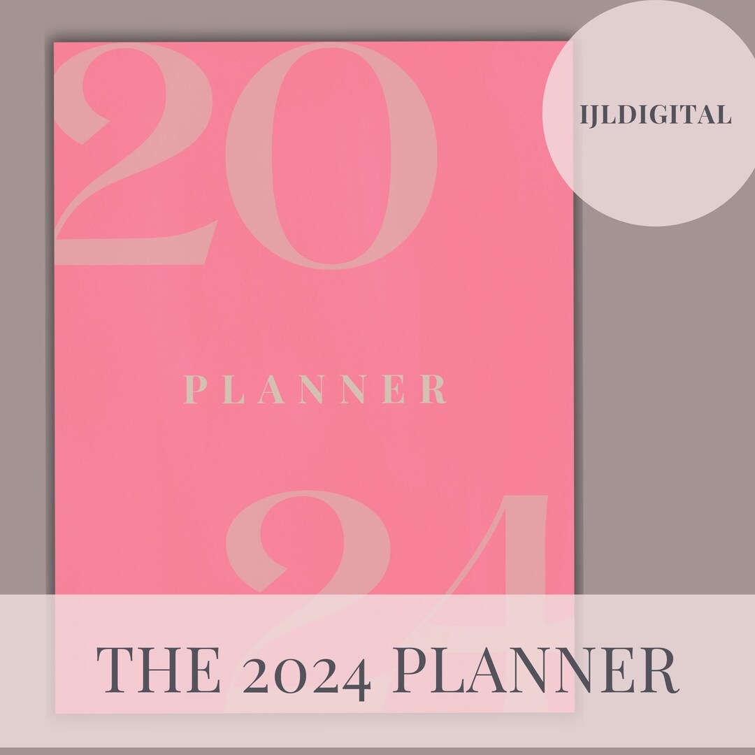 2024 Yearly Planner Digital Printable PDF Minimalist Planner Etsy