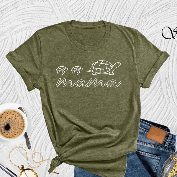 Turtle Mom Shirt, Mama Baby Turtle, Turtle Lover Gift, Funny Mom Shirt, Gift For Mom, Mom Shirt, Turtle Save Shirt, Turtle Shirt, Mommy Tee