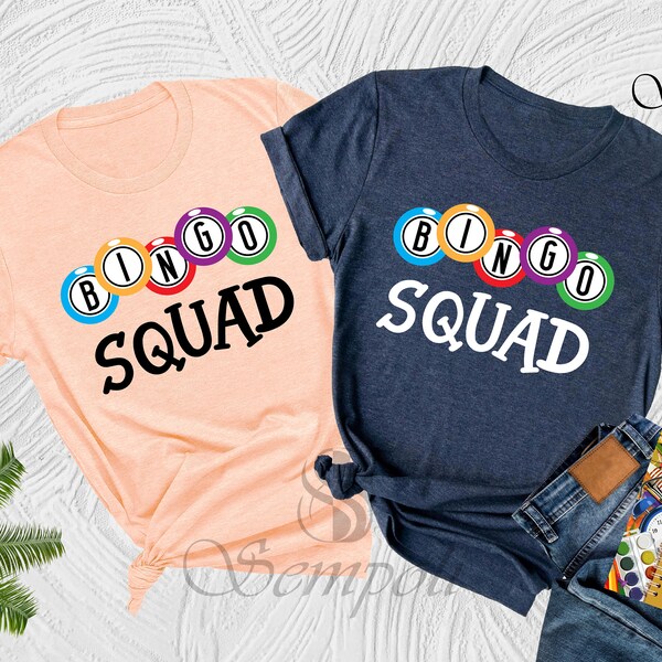 Bingo Squad Shirt, Bingo T-Shirt, Bingo Game Lover, Funny Bingo Player T Shirt, Bingo Vintage Shirt, Gift for Bingo Game Lover, I Love Bingo