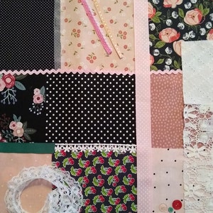 Dots and Flowers slow stitch kit is ideal for slow stitch, embroidery, fabric arts, journaling and needle books.