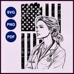 Woman Doctor SVG, Girl Doctor Laser Cut, Female Doctor Cricut, Women Surgeon PNG, Hospital Nurse SVG, Girl Boss Line Art, Cute Girl Doctor