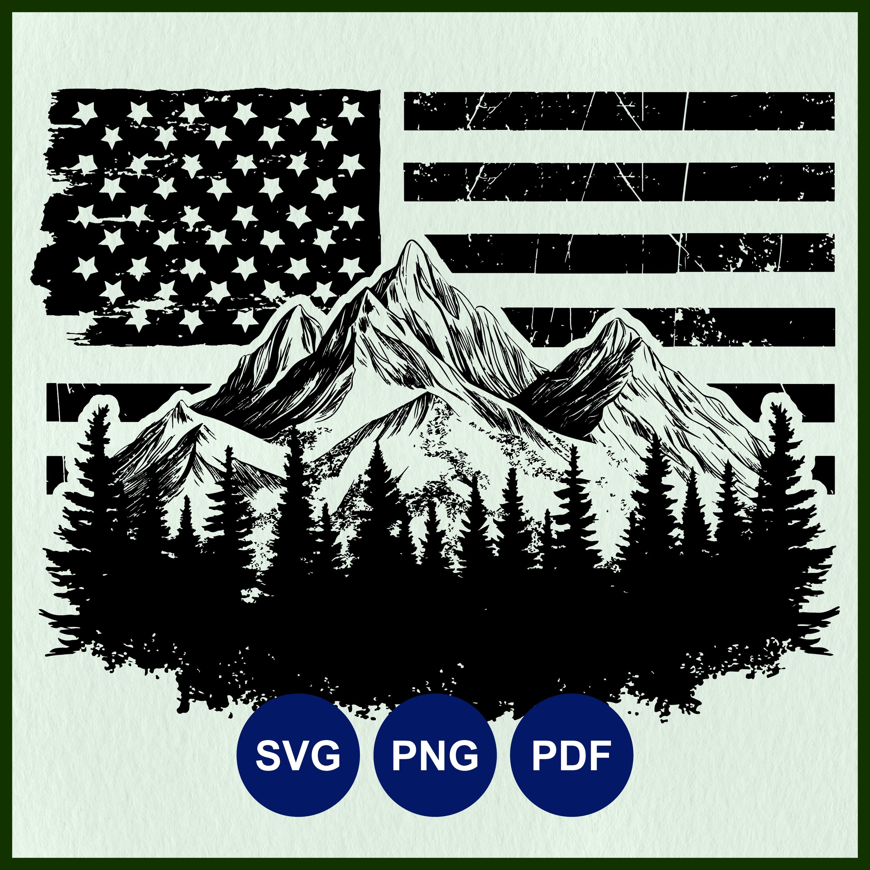 Mountain Flag - Etsy