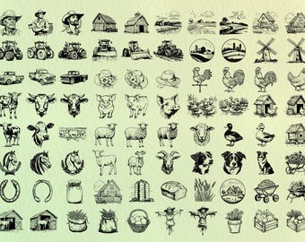 American Farm SVG: Family Farm, Tractors, Cattle, Pickup Truck, Rural, Gardening, Farming Vector File