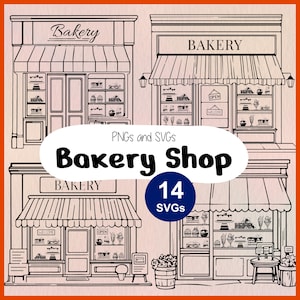 Bakery Storefront SVG: Paris Bake Shop, Vector File for Cafe, Pastry, Bread Shop Craft