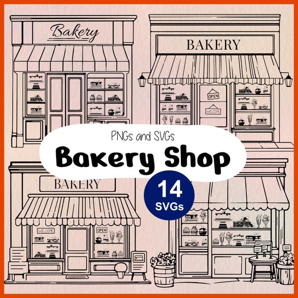 Bakery Storefront SVG: Paris Bake Shop, Vector File for Cafe, Pastry, Bread Shop Craft