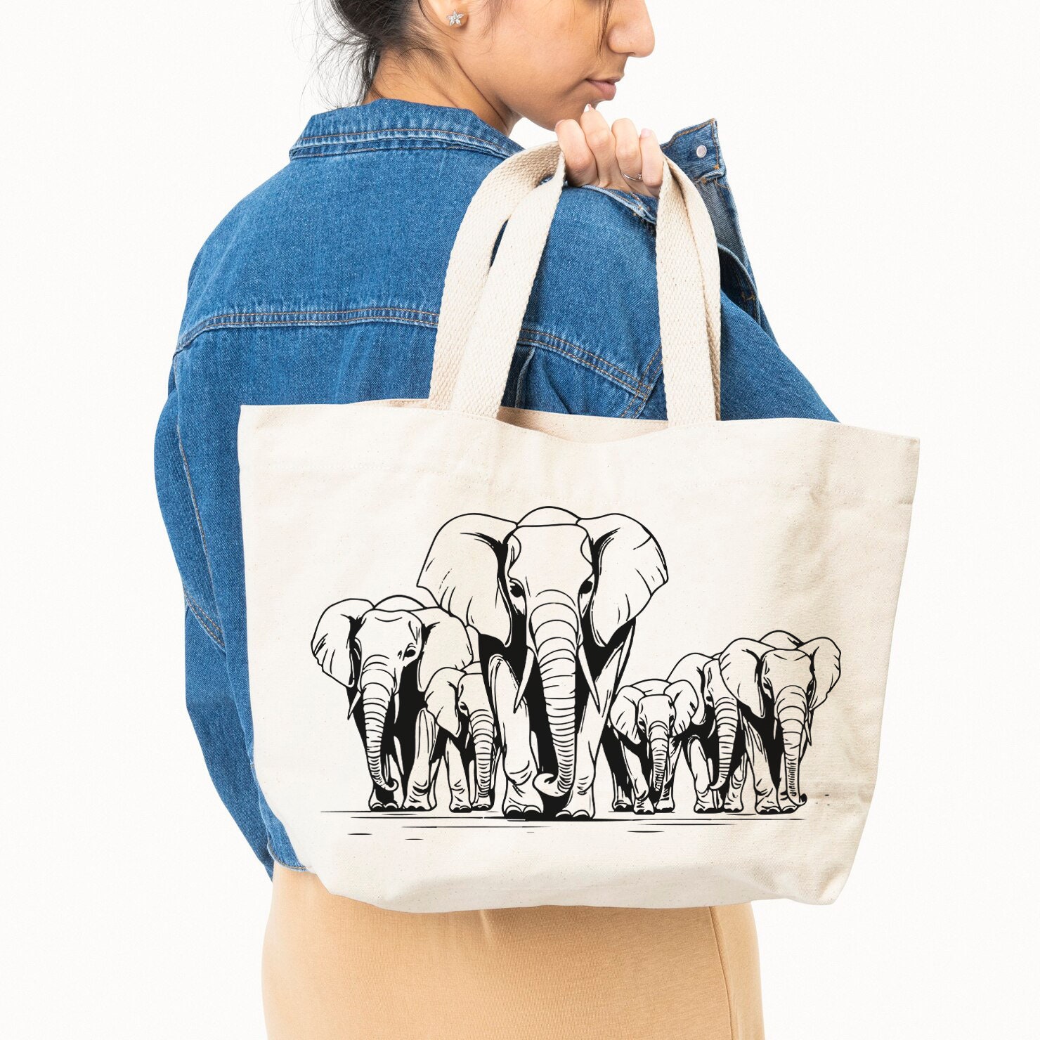 Elephant Family SVG: Pack of Elephants, Elephant Herd, Baby