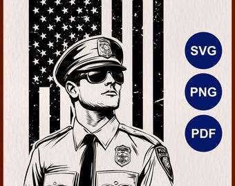 Amerikanischer Polizist SVG: Strafverfolgung, Detektiv und Detektiv Vektordatei