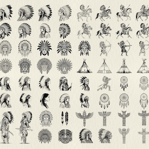 アメリカ先住民インディアン PNG、SVG、DXF、アメリカ先住民クリップ