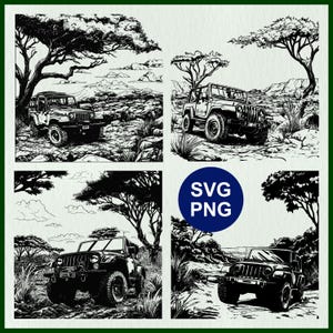 Off Road Car SVG | Terrain Vehicle SVG, Off Road Truck, Heavy Duty Transport | Rugged SVG for Cricut, Laser Cut, Silhouette, Decal, Stencil