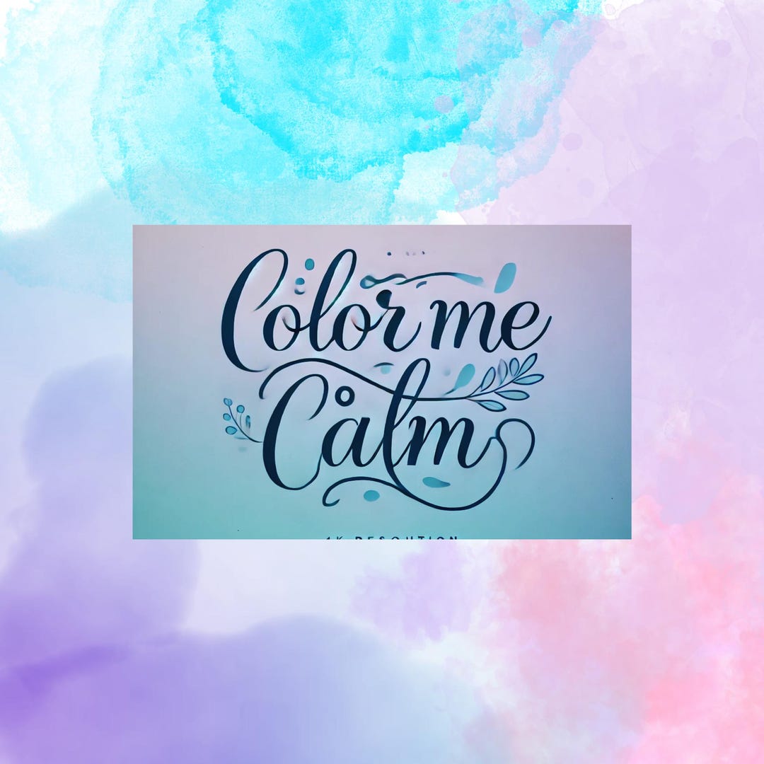 Printable Coloring Page, Color Me Calm, Stress Relief and Creativity ...