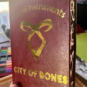 The Mortal Instruments, City of Bones, hand rebound, hand stenciled