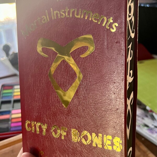The Mortal Instruments, City of Bones, hand rebound, hand stenciled