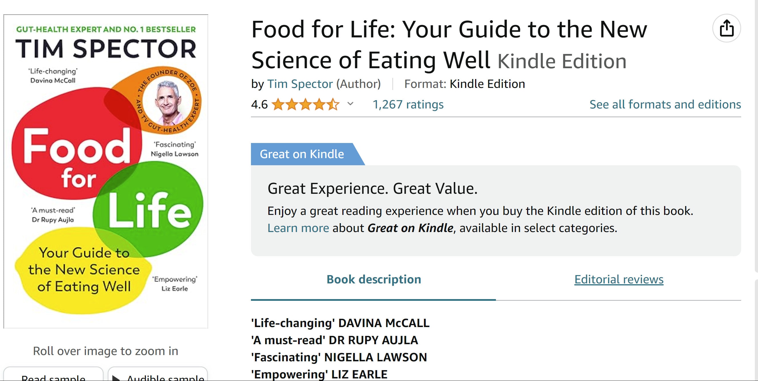 Food for Life, Tim Spector, Science of Eating Well, Dr Tim Spector Diet