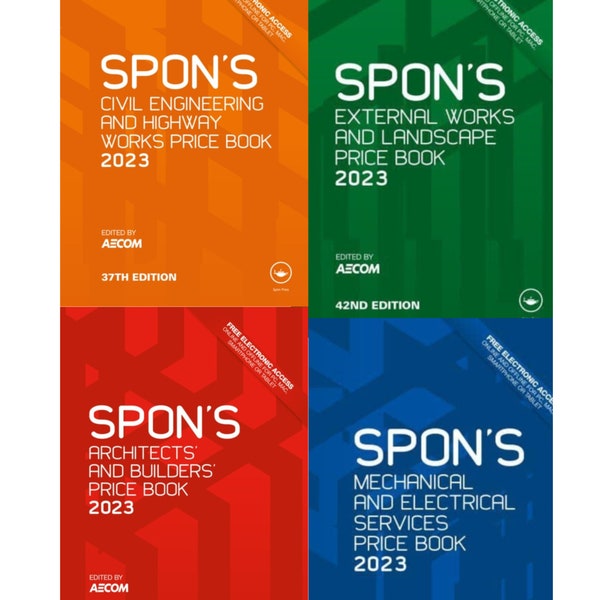 SPONS Price Books Online, SPON'S Price Books, Spons Electrical Price Book, Spon's 2023 Books Online, Spons Architect, Spon's Landscape Book
