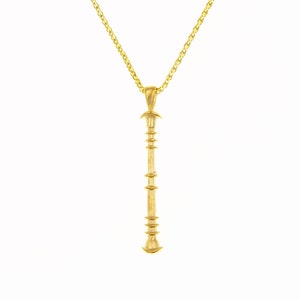 Pendentif sceptre en or massif 14 carats : bijoux d&#39;autonomisation