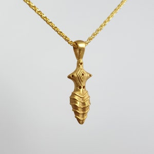 Venus 14k Pendant, Solid Aphrodite II, 14K Fertility Goddess Charm Necklace, Gold Cucuteni Venus Pendant, Woman empowerment Jewelry