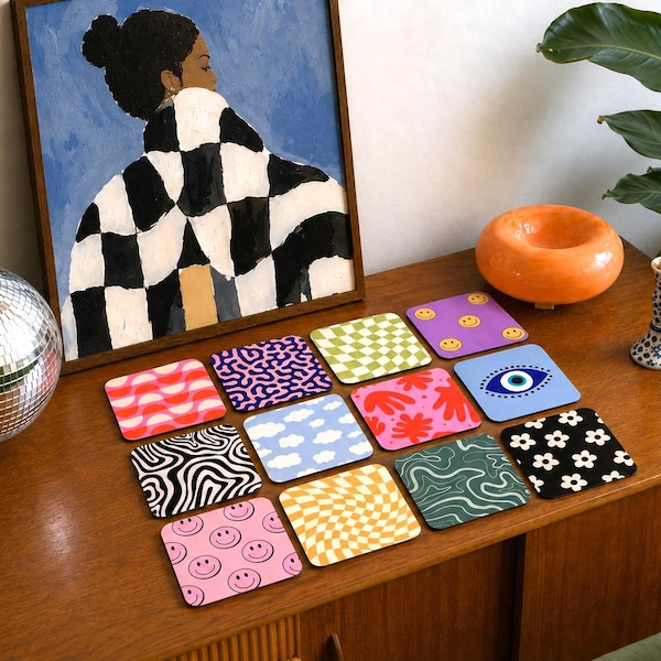 Funky Cork Coasters: Groovy Home Decor