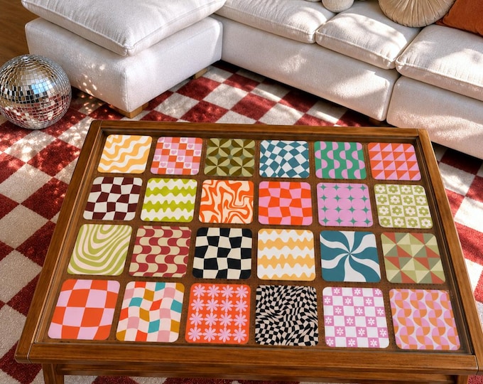 Retro Cork Coasters: Groovy Vintage-Style Homeware