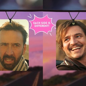Pedro Pascal et Nicolas meme assainisseur d'air pour voiture | Parfum de voiture, décoration d'intérieur de voiture | Cadeau drôle de nouveauté | Cadeau de mème humoristique