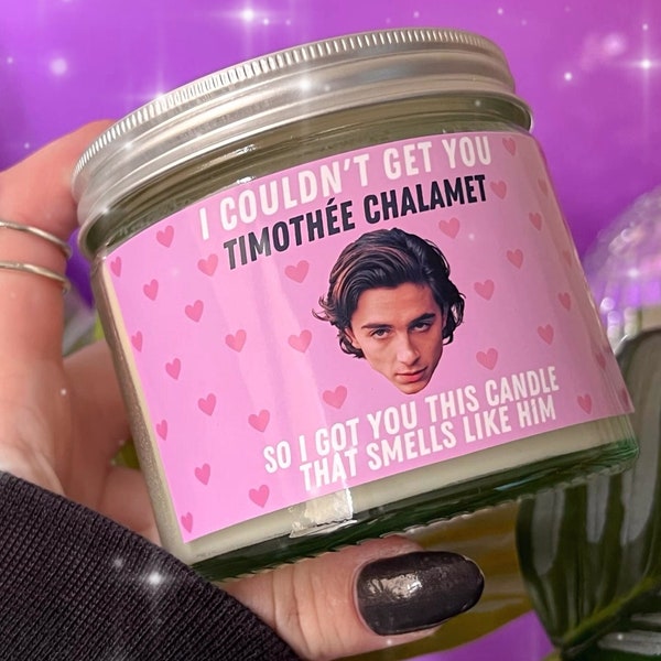 Timothee Chalamet Candle Etsy