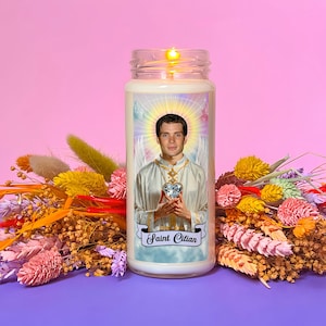 Saint Cillian Murphy prayer scented candle | 8 oz fandom inspired soy wax devotion candle | Funny novelty gift, birthday candle