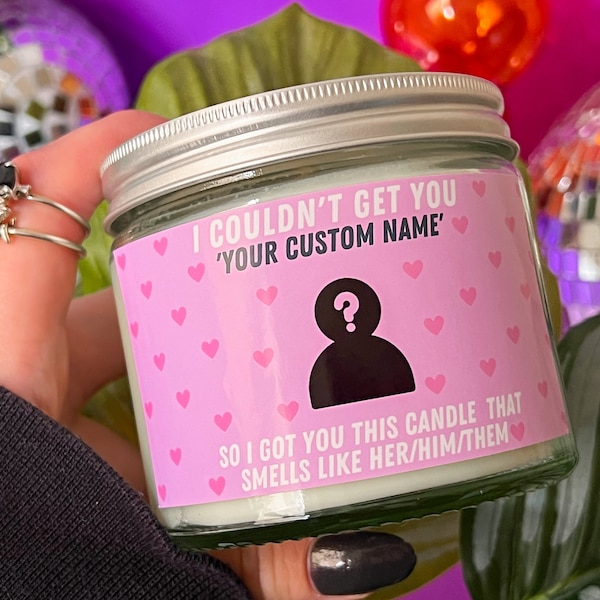 Custom scented soy wax candle | Personalised face large vegan candle | Cute and funny birthday present | Aesthetic novelty gift