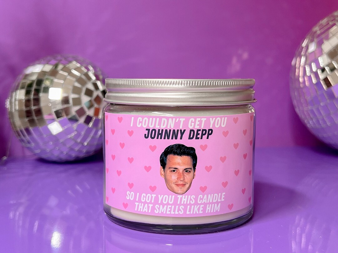 Johnny Depp Scented Soy Wax Candle Large 9oz Fandom Inspired Candle Cute, Funny Novelty Gift