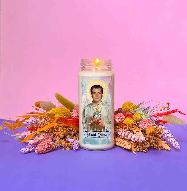 Saint Cillian Murphy Prayer Scented Candle 8 Oz Fandom Inspired Soy Wax