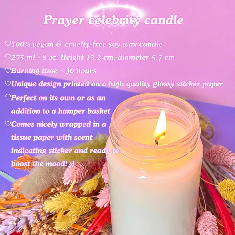 Saint Cillian Murphy Prayer Scented Candle 8 Oz Fandom Inspired Soy Wax