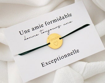 Carte Bracelet "Une amie formidable donne toujours une témoin exceptionnelle" - bracelet personnalisé, bracelet témoin, bracelet pour elle