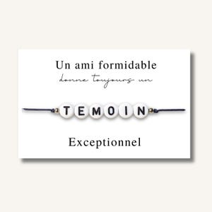 Carte Bracelet "Un ami formidable donne toujours un témoin exceptionnel" - bracelet personnalisé, bracelet témoin, bracelet pour lui