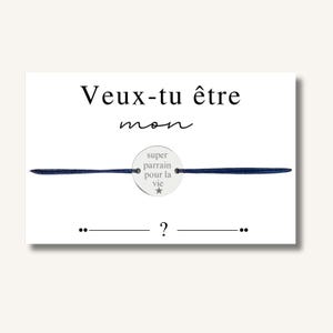 Carte Bracelet "Veux-tu être mon ... ?" - bracelet personnalisé, bracelet demande personnalisée, bracelet cadeau personnalisé
