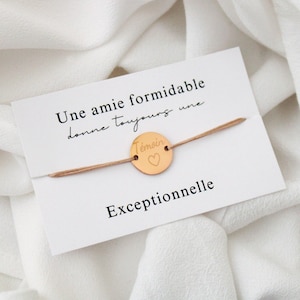 Carte Bracelet Une amie formidable donne toujours une témoin exceptionnelle bracelet personnalisé, bracelet témoin, bracelet pour elle image 2