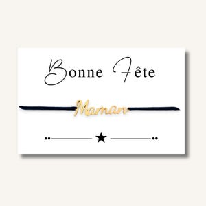 Carte Bracelet "Bonne fête Maman " - bracelet personnalisé, bracelet maman, bracelet cadeau, bracelet fête des mères