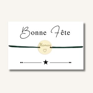 Carte Bracelet "Bonne fête Maman " - bracelet personnalisé, bracelet maman, bracelet cadeau, bracelet gravé maman, fête des mères