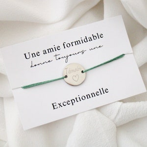 Carte Bracelet Une amie formidable donne toujours une témoin exceptionnelle bracelet personnalisé, bracelet témoin, bracelet pour elle image 3