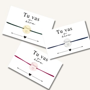 Carte Bracelet "Tu vas être témoin" - bracelet personnalisé, bracelet demande témoin, bracelet cadeau FEMME, bracelet annonce mariage