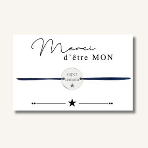 Carte Bracelet "Merci d'être mon ... ?" - bracelet personnalisé, bracelet demande personnalisée, bracelet cadeau personnalisé