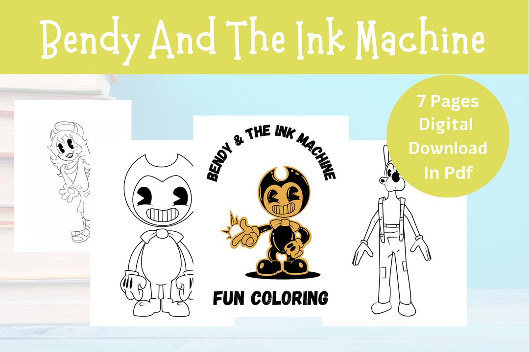 Bendy and the Ink Machine Coloring Book Fun and Creepy Pages - Etsy