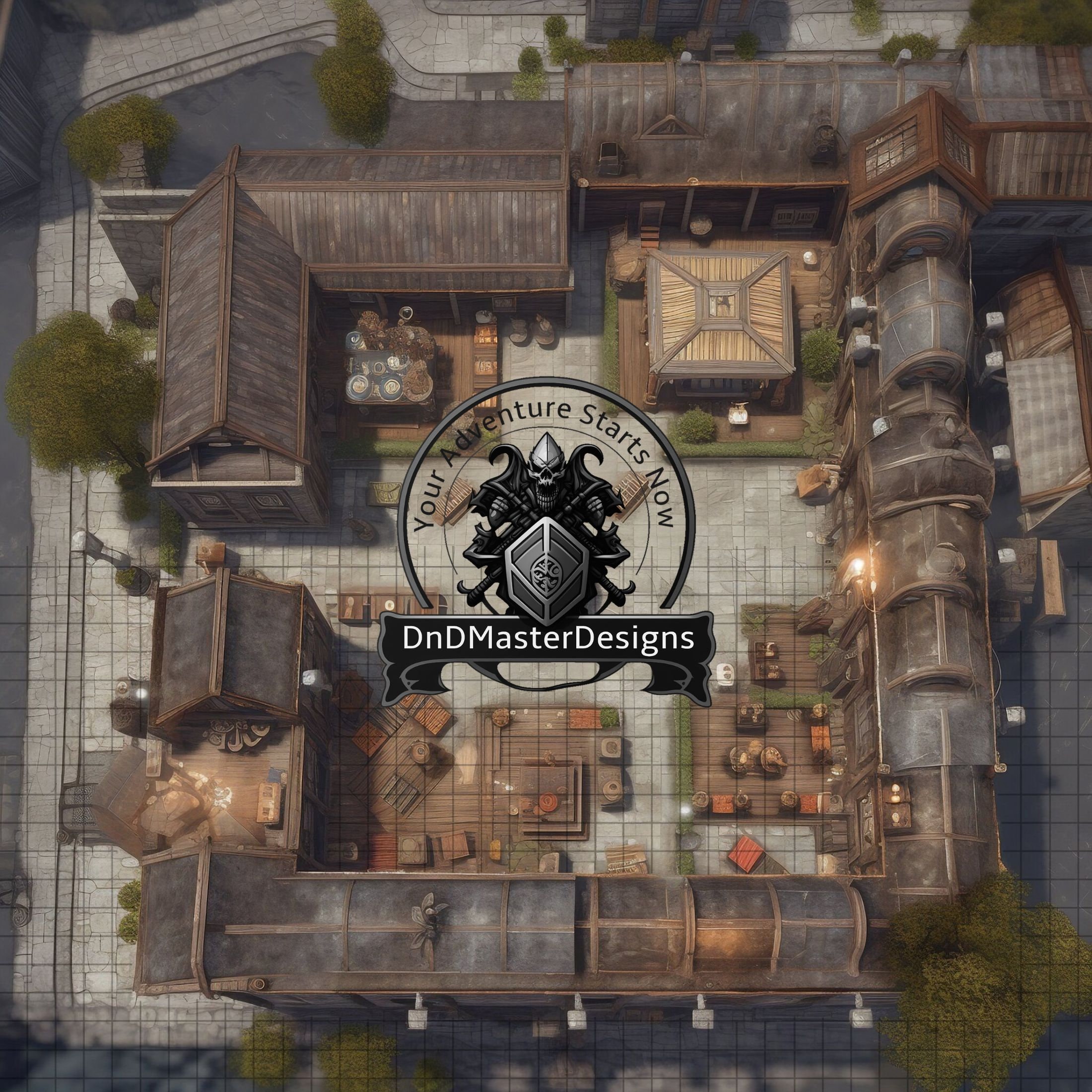 DnD Town Village Battle Map Mega Bundle, 15 D&D Digital Battlemaps ...