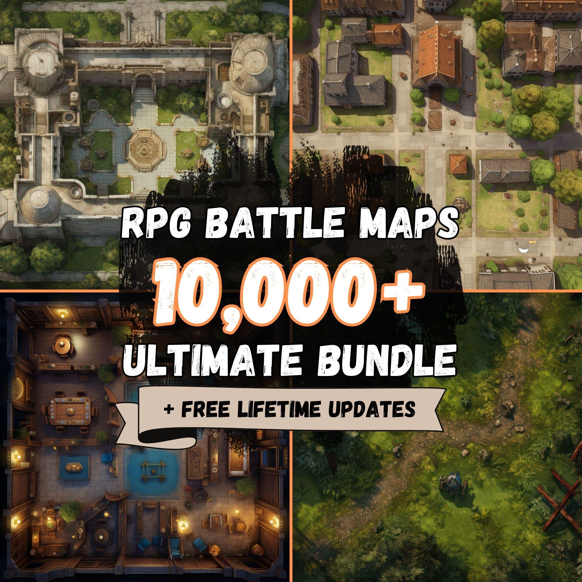 10,000+ Unique DnD Battle Maps | Ultimate RPG Map Bundle | Dungeons and Dragons Digital Battle Maps | Roll20, Foundry VTT Battlemap
