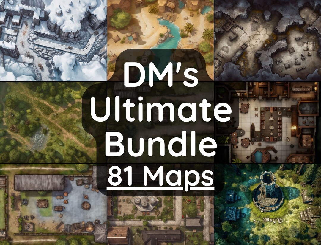 Dnd Dm's Ultimate Battle Map Bundle, 81 D&D Battlemaps, Dungeons and ...