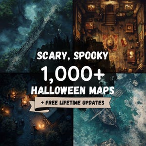 1000+ Scary Map Bundle, Halloween Battlemaps, Dungeons 5e Digital Battle Maps, Roll20 Battlemap, Foundry VTT, RPG Maps