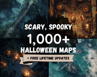 1000+ Scary Battle Maps Bundle: Halloween Maps for DnD, Roll20, Foundry VTT