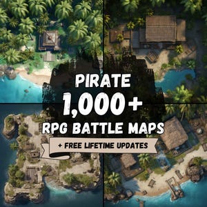 1000+ Pirate RPG Battlemaps | Digital Battle Maps for Dungeons 5e, Pathfinder | Roll20, Foundry VTT Compatible | Tabletop RPG